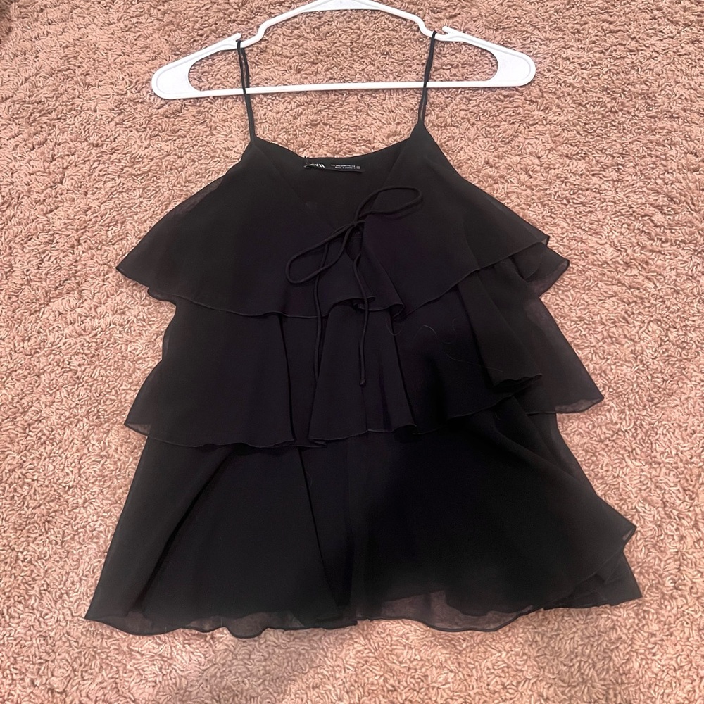 zara black top